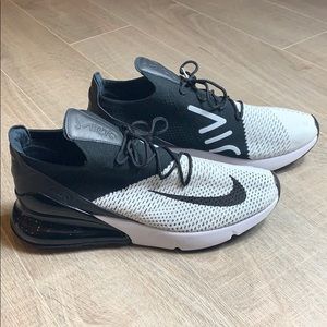 Nike Airmax 270 Flyknit White Black Size 14